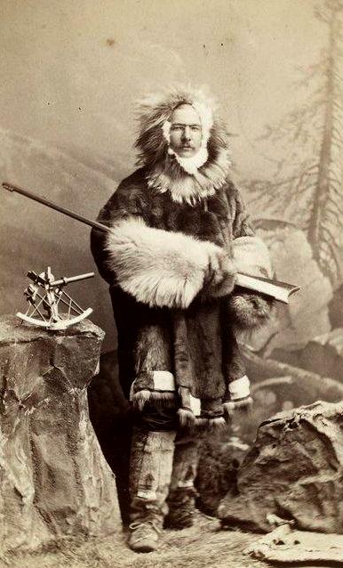 A Portrait of Frederick Schwatka in Inuit Garb
