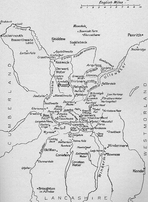 Map of the Lake District