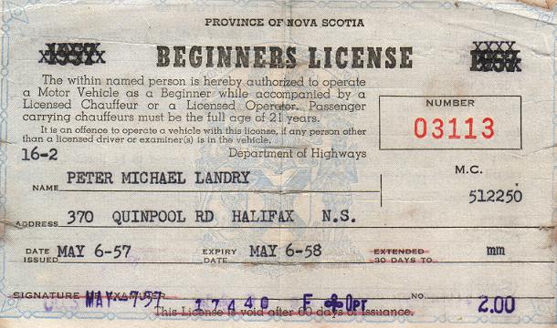 Beginners License