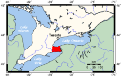 Map Of Niagara Peninsula Region